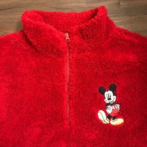 Disney Mickey Mouse Sherpa / Fleece Sweater Jacket
